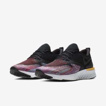 Nike Odyssey React Flyknit 2 - Férfi Túracipő - Fekete/Piros/Fekete